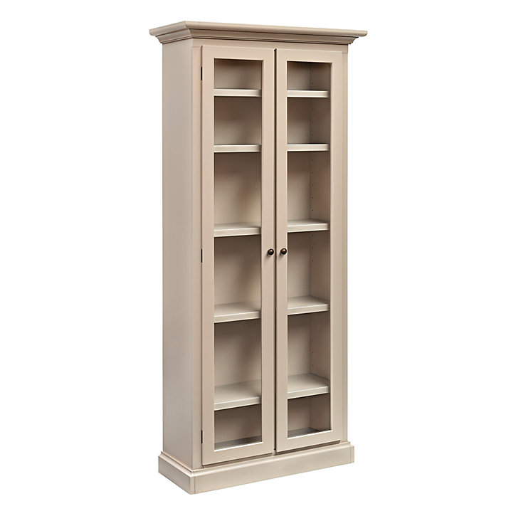 Casa Florentina Josephina Bookcase with Glass Doors - Saturated Taupe