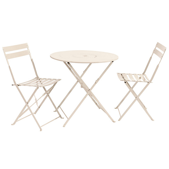 Caf&eacute; 3-Piece Folding Table Dining Set - White