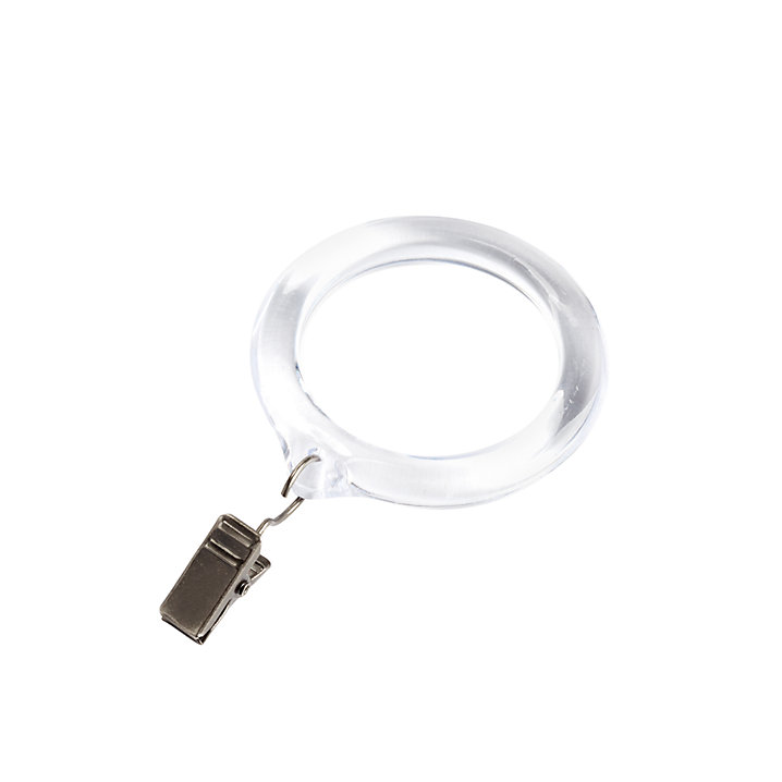Acrylic Drapery Rings - Set of 10 Pewter