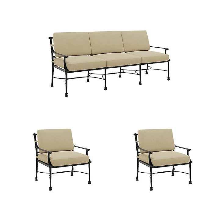 Amalfi 3-Piece Sofa & Lounge Chairs Set