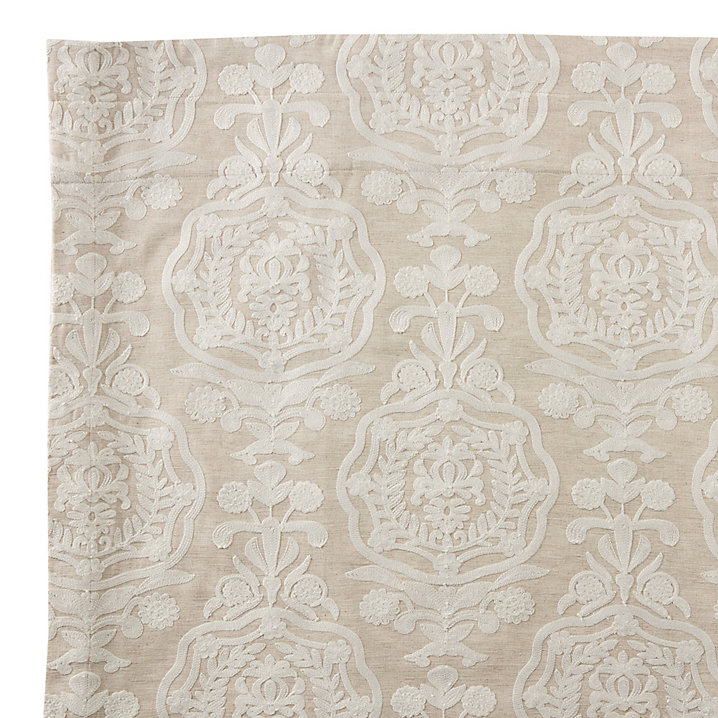 Elsbeth Crewel Embroidered Drapery Panel