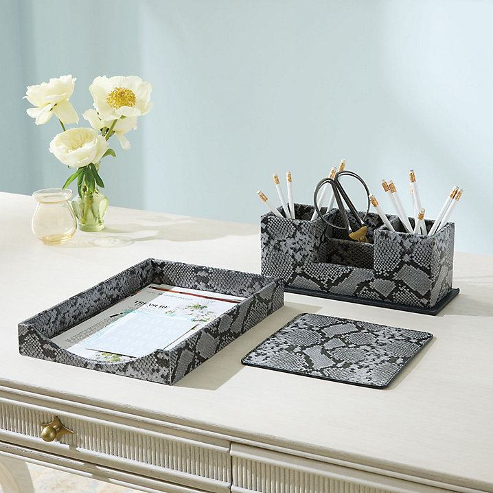 Foiled Leather Desk Accessories