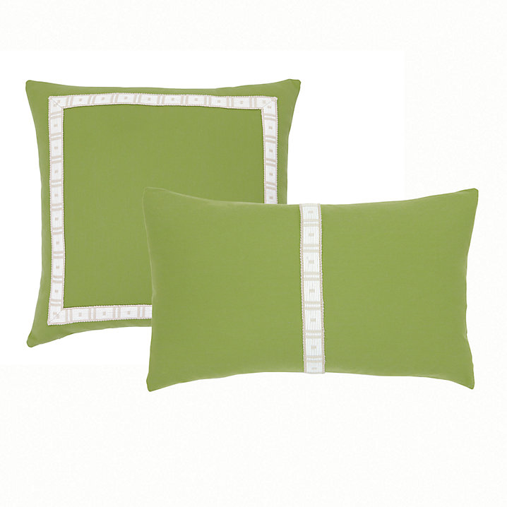 Applique Trim Sunbrella Outdoor Pillow